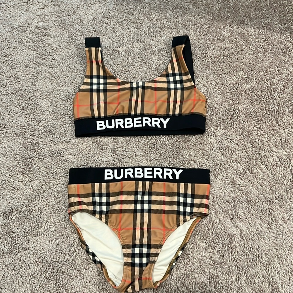 Kids Burberry 2 Piece Swimwuit